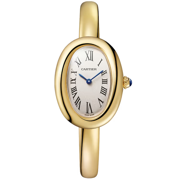 Cartier Baignoire White Dial Small Model Size 15 Yellow Gold 31mm