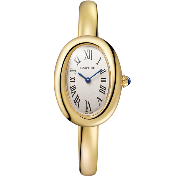 Cartier Baignoire White Dial Small Model Size 16 Yellow Gold 31mm