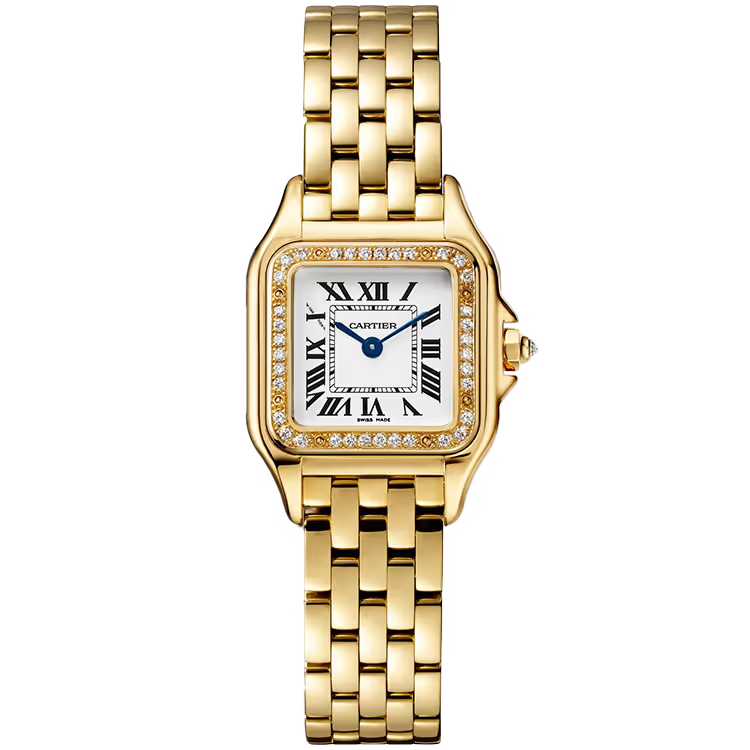 Cartier Panthere White Dial Small Model Yellow Gold Diamond Bezel 22mm - Image 1