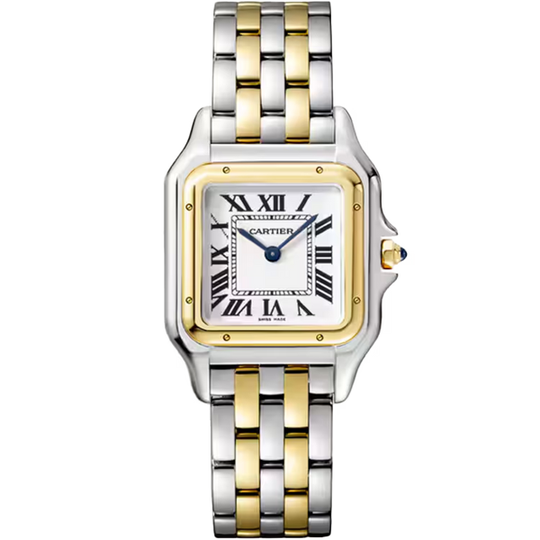 Cartier Panthere White Dial Medium Model Steel & Yellow Gold 29mm