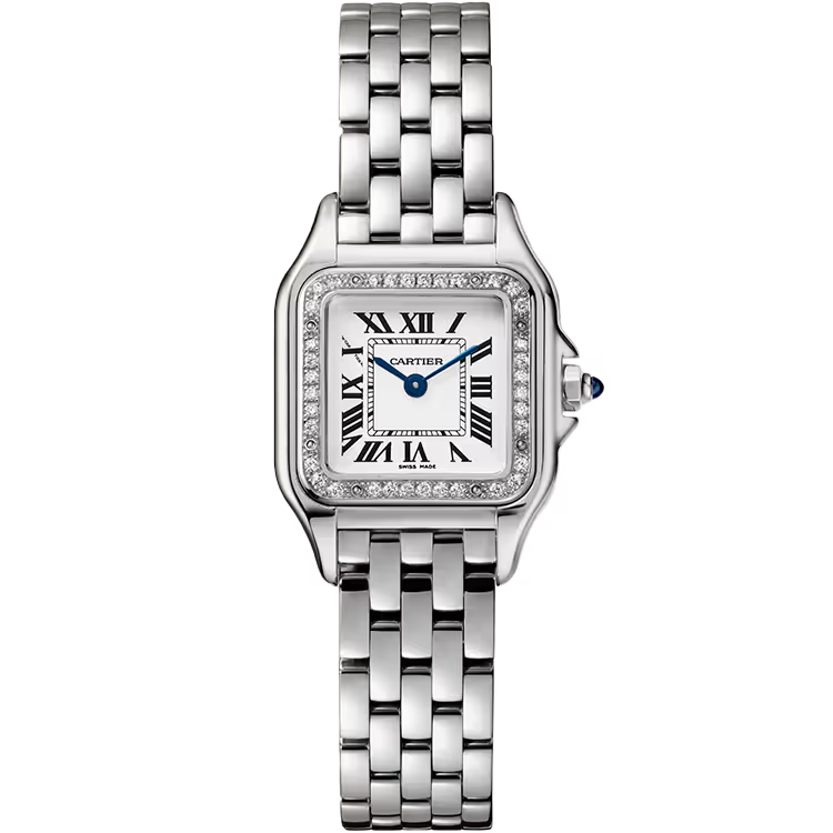 Cartier Panthere White Dial Small Model Stainless Steel Diamond Bezel 23mm - Image 1