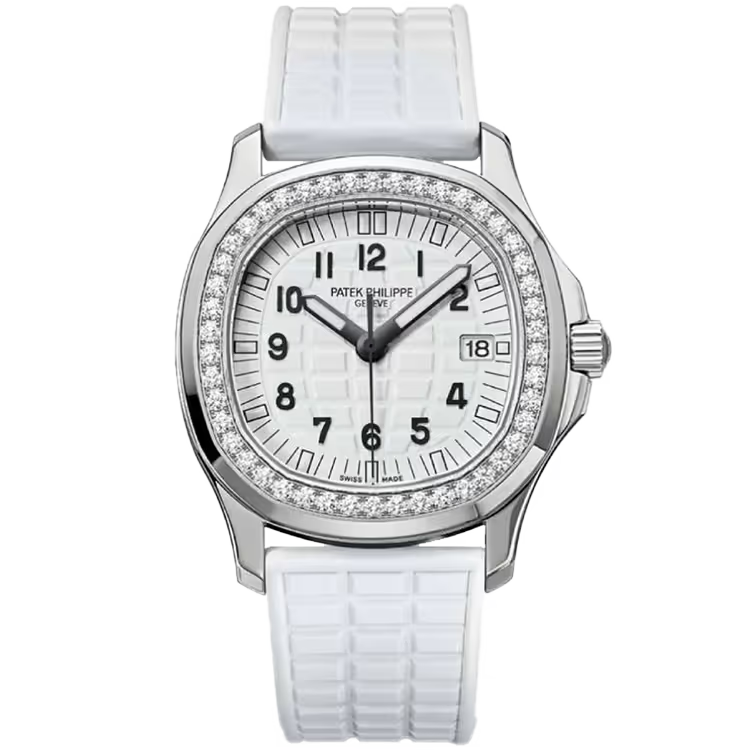 Patek Philippe Aquanaut Luce White Dial Stainless Steel Diamond Bezel Rubber Strap 36mm - Image 1