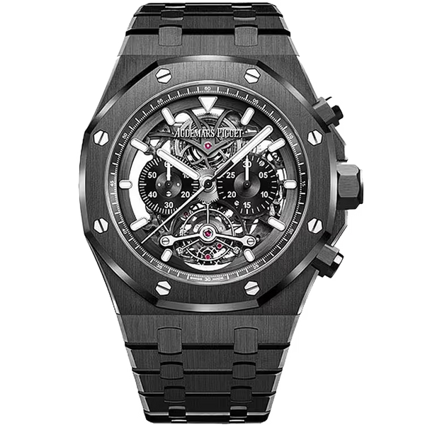 Audemars Piguet Royal Oak Skeleton Dial Tourbillon Chronograph Black Ceramic 44mm - Limited 100
