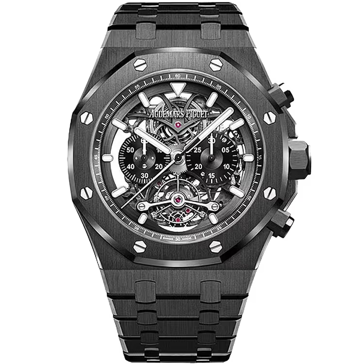 Audemars Piguet Royal Oak Skeleton Dial Tourbillon Chronograph Black Ceramic 44mm - Limited 100 - Image 1