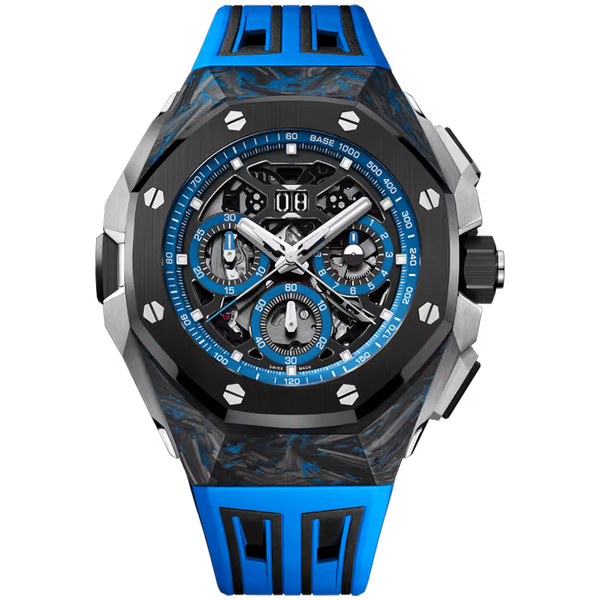 Audemars Piguet Royal Oak Skeleton Dial Chronograph Large Date Black Carbon Rubber Strap 43mm - Limited 25