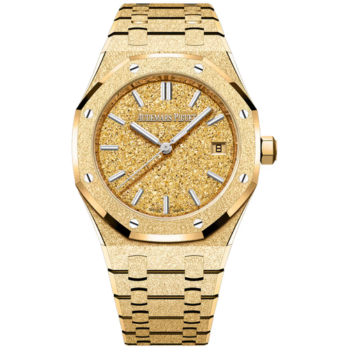 Audemars Piguet Royal Oak Champagne Dial Frosted Yellow Gold 34mm