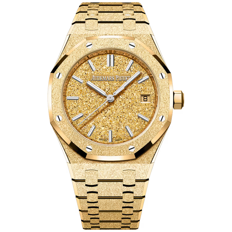 Audemars Piguet Royal Oak Champagne Dial Frosted Yellow Gold 34mm - Image 1