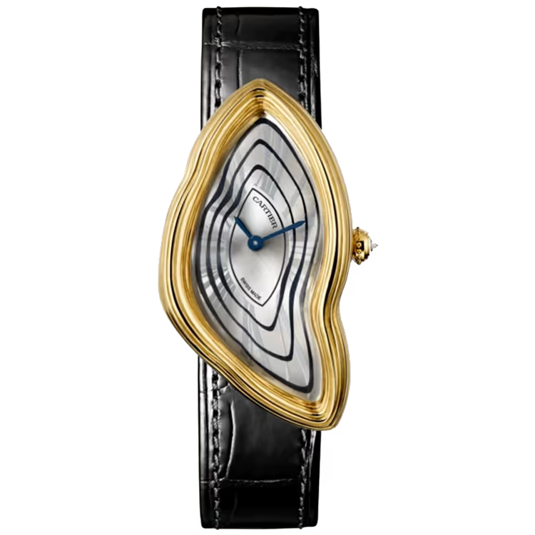 Cartier Crash Silver Dial Yellow Gold Leather Bracelet 42mm - Limited 50 - Image 1