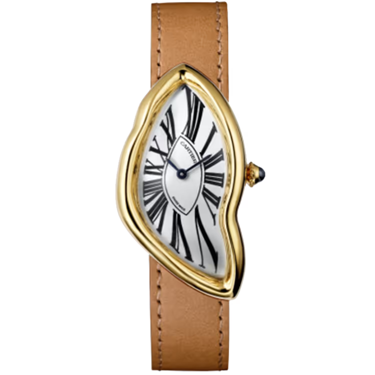 Cartier Crash White Dial Yellow Gold Leather Bracelet 42mm - Image 1