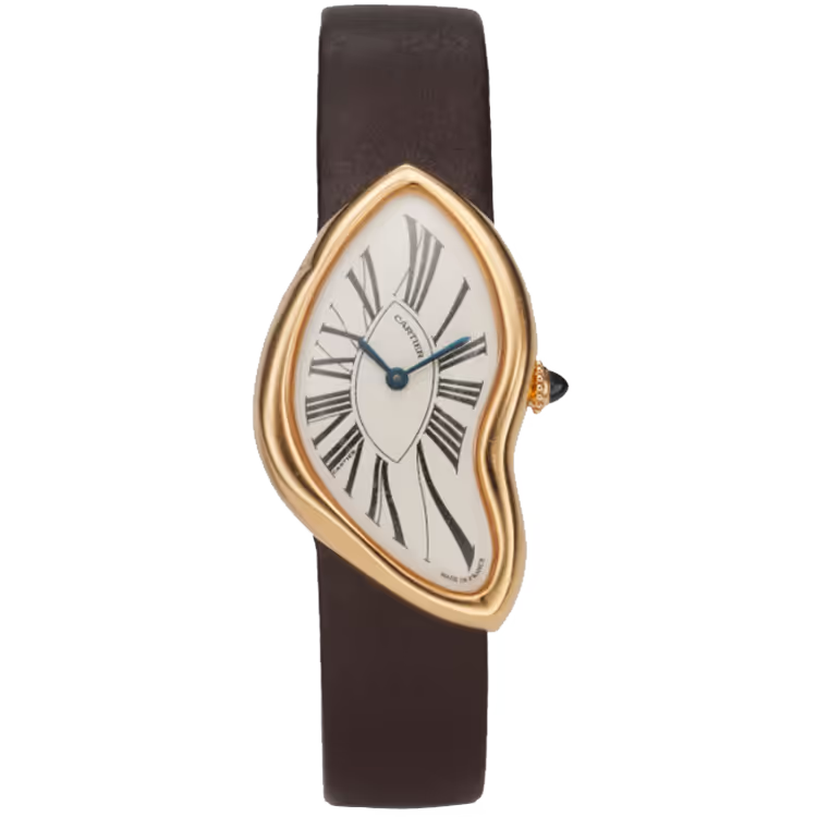 Cartier Crash White Dial Rose Gold Leather Bracelet 38mm - Image 1
