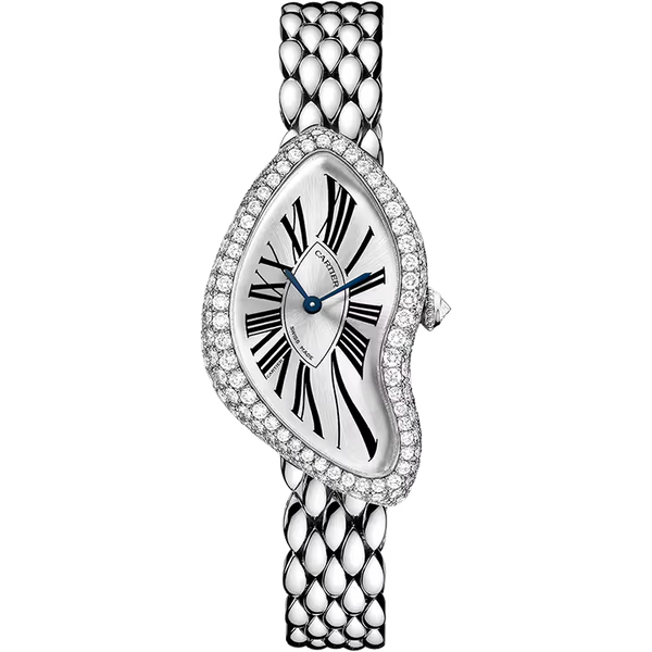 Cartier Crash Silver Dial White Gold Diamond Bezel 38mm - Limited 267