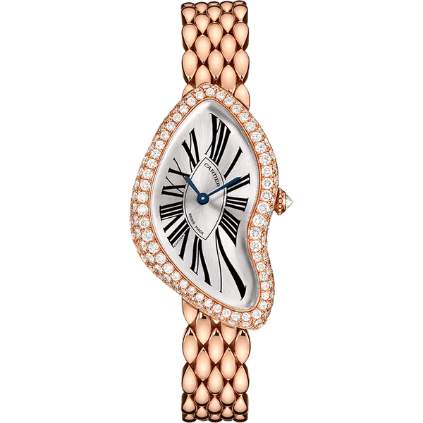 Cartier Crash Silver Dial Rose Gold Diamond Bezel 38mm - Limited 267