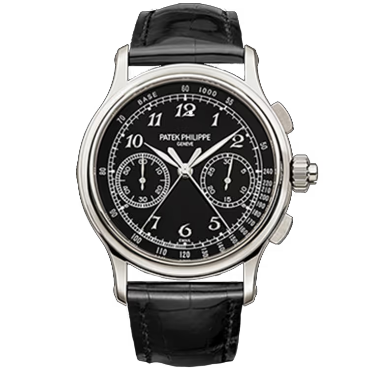 Patek Philippe Grand Complications Black Dial Chronograph Platinum Leather Strap 40mm - Image 1
