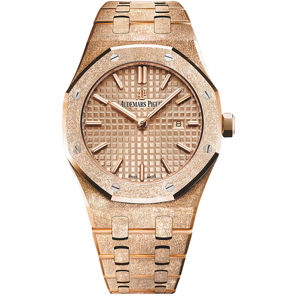 Audemars Piguet Royal Oak Rose Dial Quartz Frosted Rose Gold 33mm
