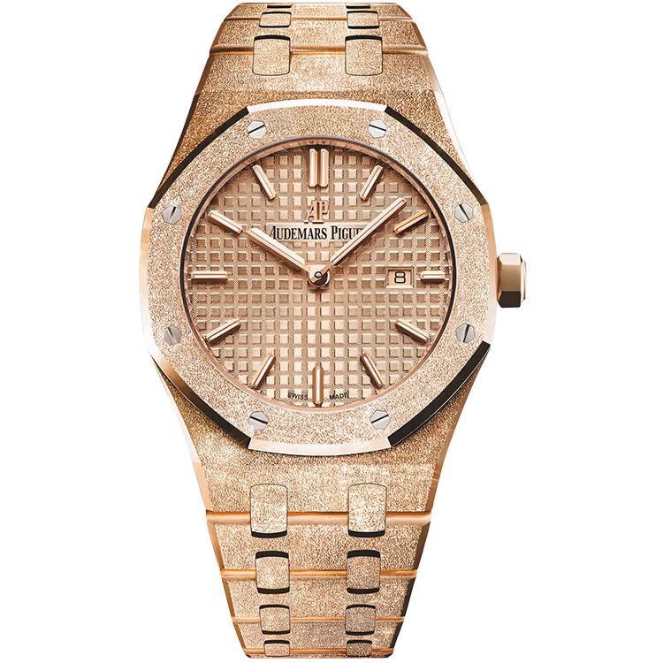 Audemars Piguet Royal Oak Rose Dial Quartz Frosted Rose Gold 33mm - Image 1