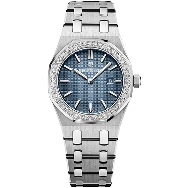 Audemars Piguet Royal Oak Blue Dial Quartz Titanium Diamond Bezel 33mm - Limited 300