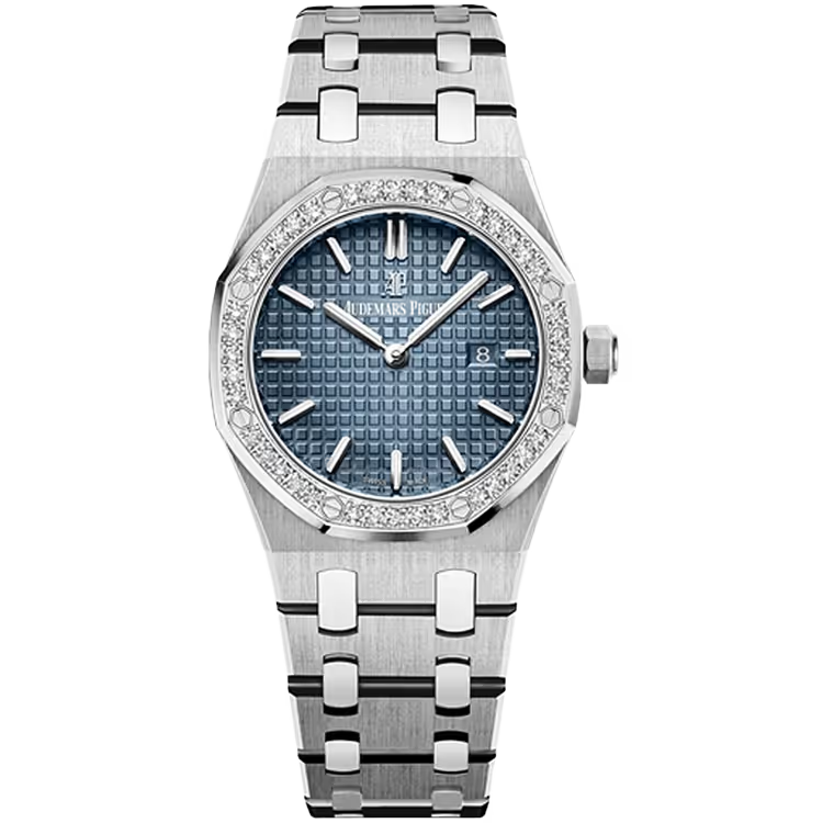 Audemars Piguet Royal Oak Blue Dial Quartz Titanium Diamond Bezel 33mm - Limited 300 - Image 1