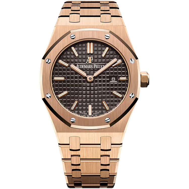 Audemars Piguet Royal Oak Chocolate Dial Quartz Rose Gold 33mm - Image 1