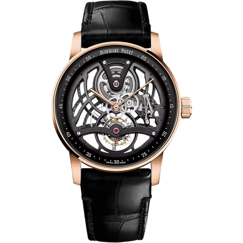 Audemars Piguet Code 11.59 Skeleton Dial Tourbillon Rose Gold Rubber Strap 41mm