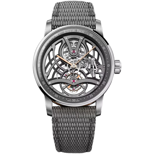 Audemars Piguet Code 11.59 Skeleton Dial Tourbillon White Gold Rubber Strap 41mm