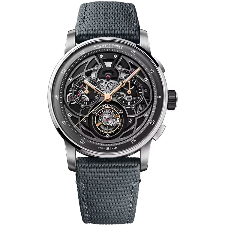 Audemars Piguet Code 11.59 Skeleton Dial Tourbillon Chronograph White Gold Rubber Strap 41mm - Image 1