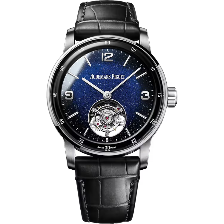 Audemars Piguet 11.59 Blue Celestial Dial Flying Tourbillon White Gold Rubber Strap 41mm - Image 1