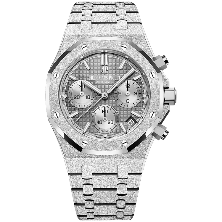 Audemars Piguet Royal Oak Grey Dial Chronograph Frosted White Gold 41mm - Limited 200 - Image 1