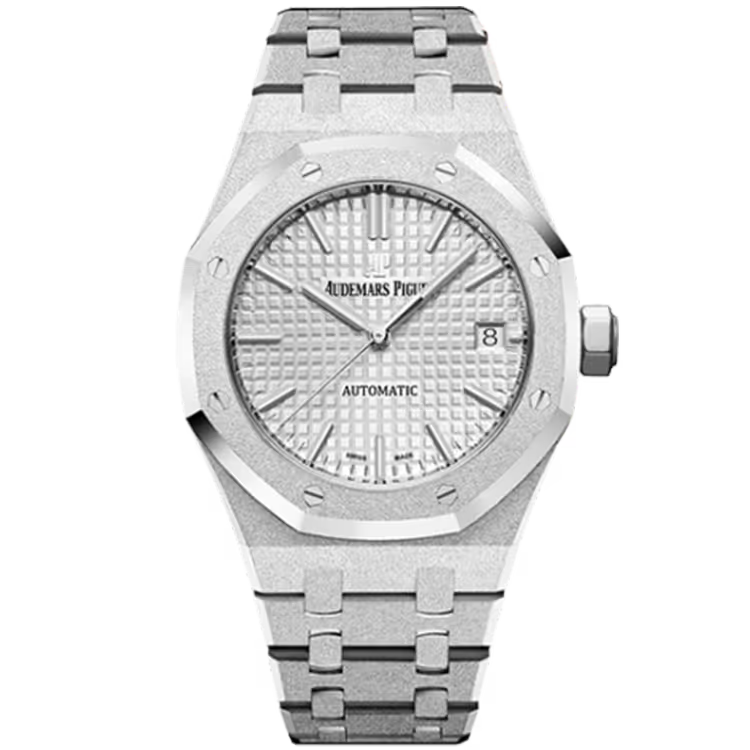 Audemars Piguet Royal Oak Silver Dial Frosted White Gold 37mm - Image 1