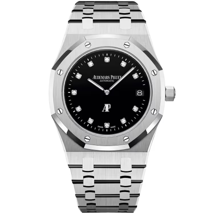 Audemars Piguet Royal Oak Black Onyx Diamond Dial Japan Edition Jumbo Extra-Thin Platinum 39mm - Limited 70 - Image 1