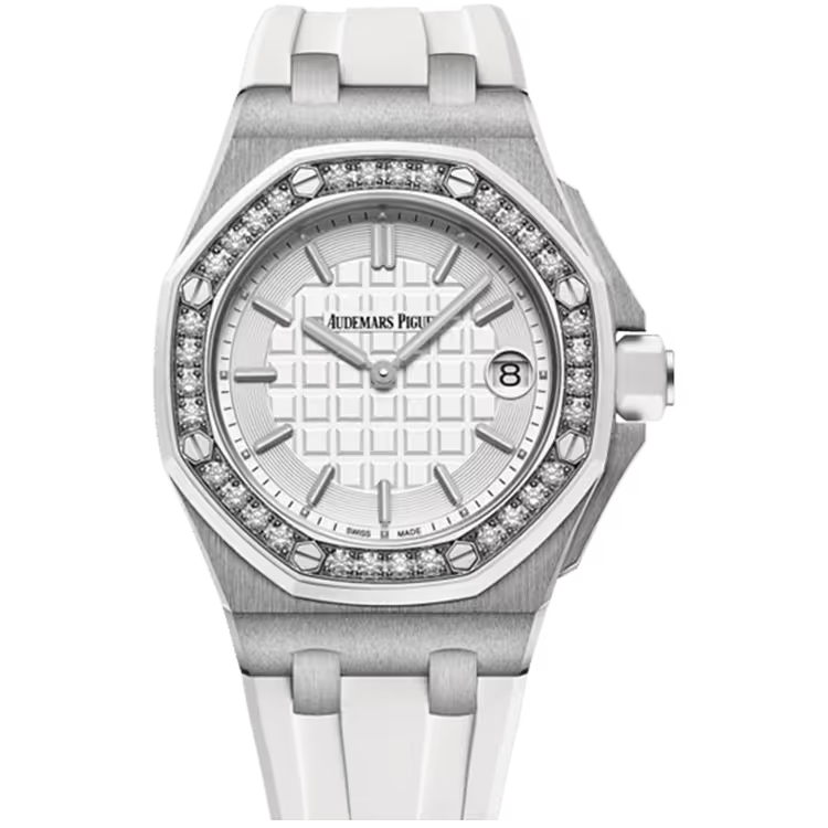 Audemars Piguet Royal Oak Offshore White Dial Chronograph Stainless Steel Rubber Strap 37mm - Image 1