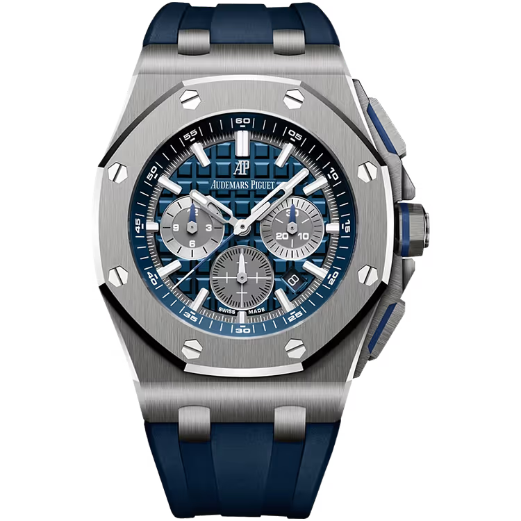 Audemars Piguet Royal Oak Offshore Blue Dial Chronograph Titanium Rubber Strap 42mm - Image 1