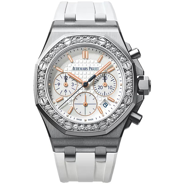 Audemars Piguet Royal Oak Offshore Silver Dial Summer Edition Chronograph Stainless Steel Diamond Bezel Rubber Strap 37mm - Limited 200