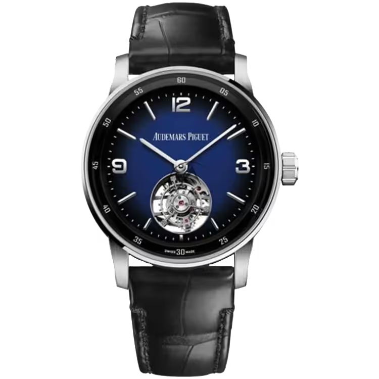 Audemars Piguet 11.59 Blue Ombre Dial Flying Tourbillon White Gold Leather Strap 41mm - Image 1