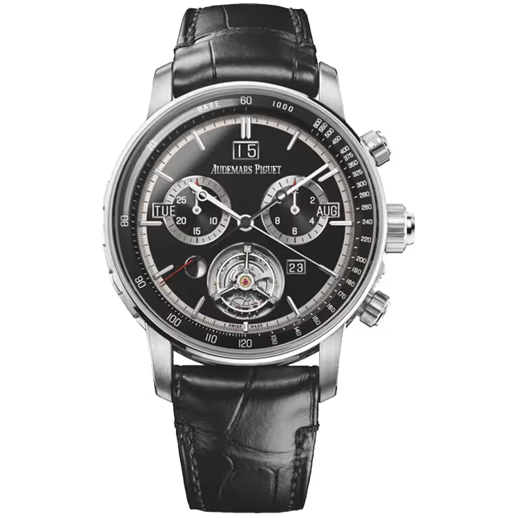 Audemars Piguet Code 11.59 Black Dial Ultra Complication White Gold Leather Strap 42mm - Image 1