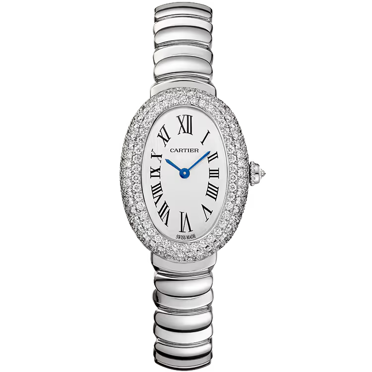 Cartier Baignoire White Dial Small Model White Gold Diamond Bezel 31mm - Image 1