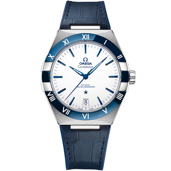 Omega Constellation White Dial Leather Strap 41mm