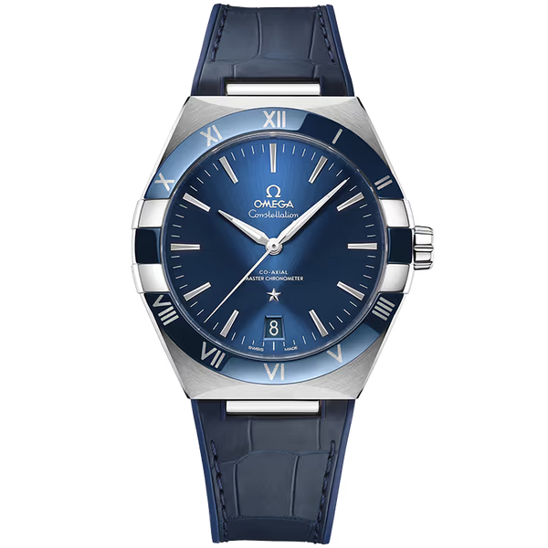 Omega Constellation Blue Dial Leather Strap 41mm