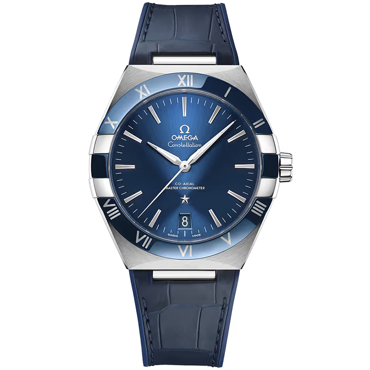 Omega Constellation Blue Dial Leather Strap 41mm - Image 1