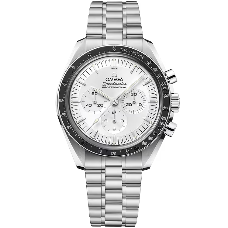 Omega Moonwatch Silver Dial Chronograph White Gold 42mm - Image 1