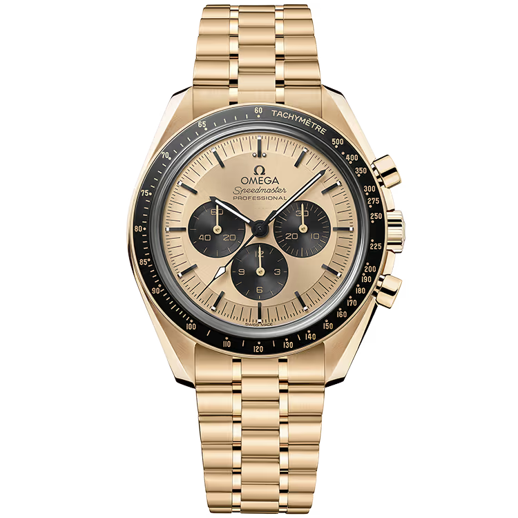 Omega Moonwatch Champagne Dial Chronograph Yellow Gold 42mm - Image 1