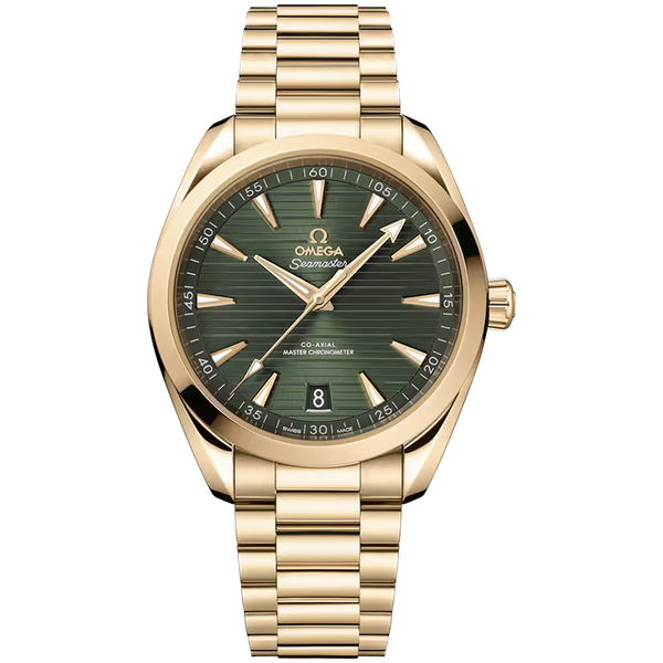 Omega Aqua Terra Green Dial Yellow Gold 41mm