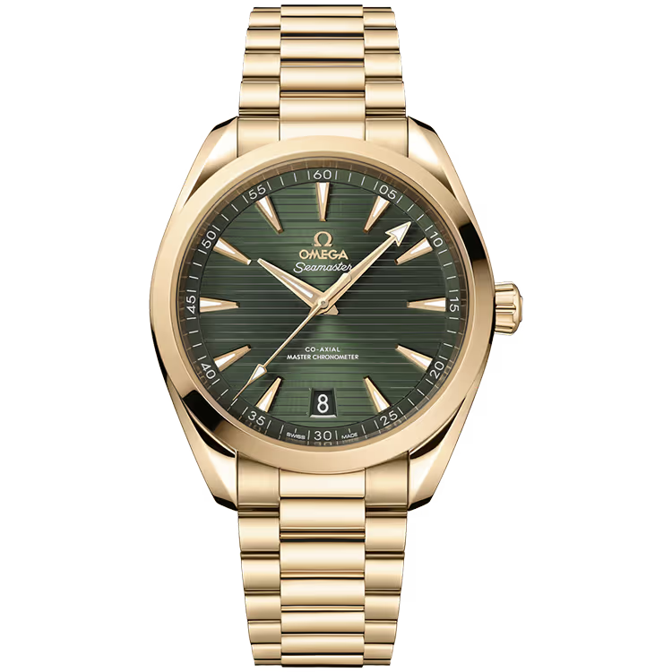 Omega Aqua Terra Green Dial Yellow Gold 41mm - Image 1