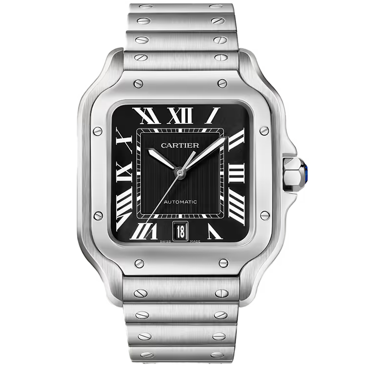 Cartier Santos Black Dial Stainless Steel 40mm - Image 1