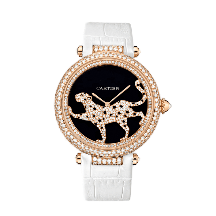 Cartier Panthère Jewelry Black Leather 42mm - Image 1