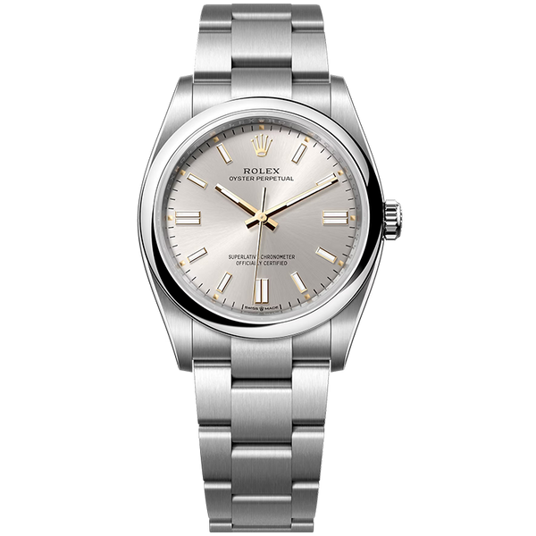 Rolex Oyster Perpetual Silver Steel 36mm