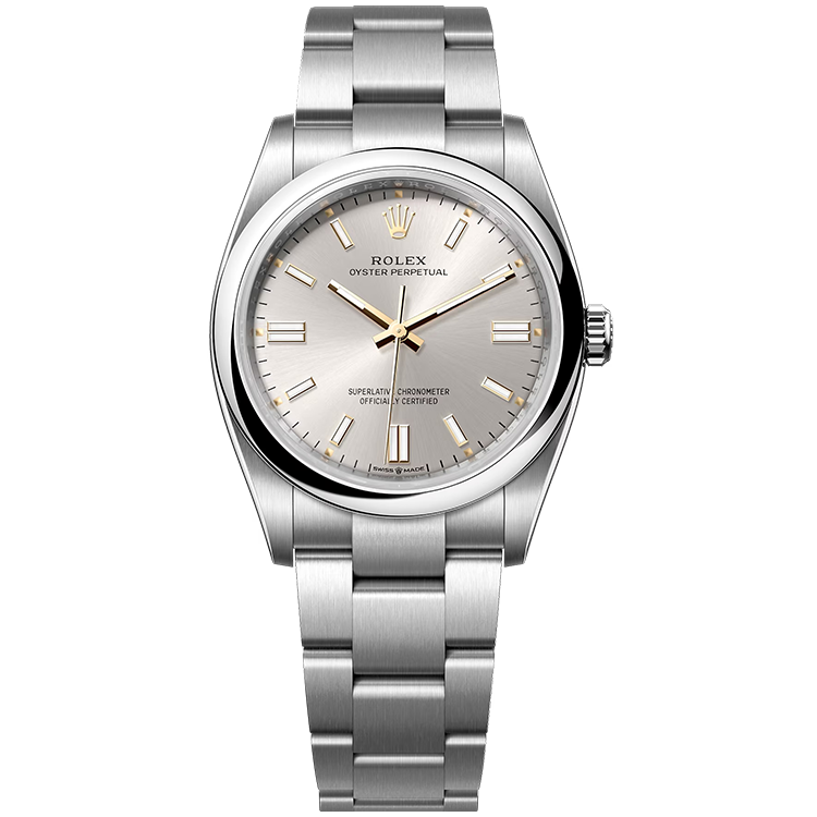 Rolex Oyster Perpetual Silver Steel 36mm - Image 1