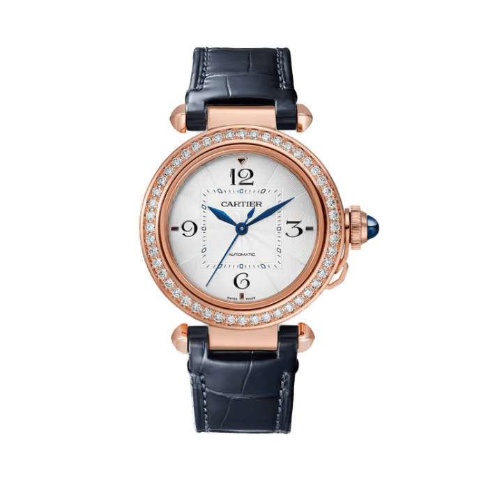 Cartier Pasha Silver Leather 35mm - Image 1