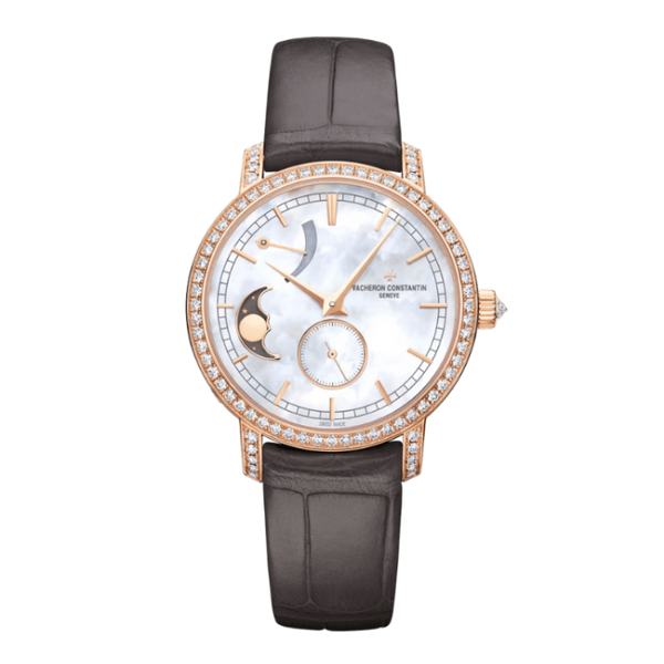 Vacheron Constantin Traditionnelle Moon Phase Mother of Pearl Alligator Leather 36mm