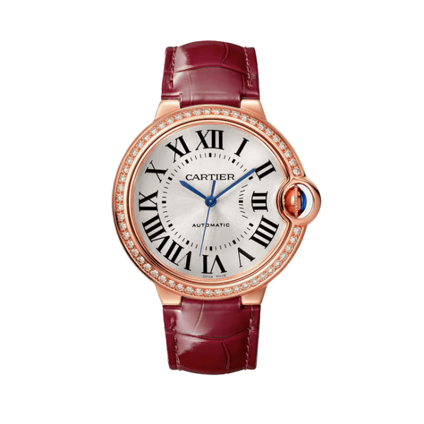 Cartier Ballon Bleu Medium Silver Leather 36mm
