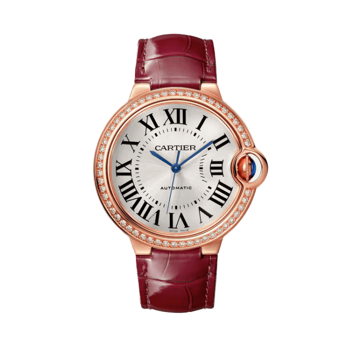 Cartier Ballon Bleu Medium Silver Leather 36mm - Image 1